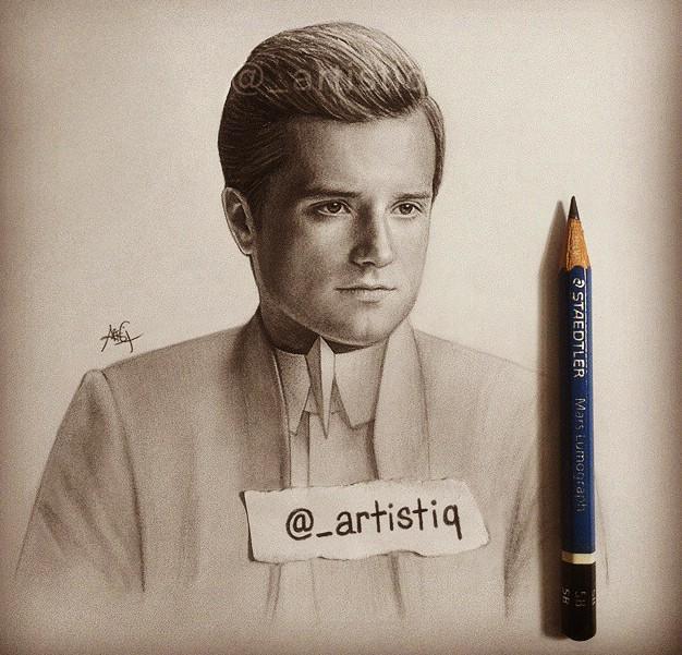 artistiq on Twitter: "A sketch of Peeta! Have you guys seen Mockingjay ...