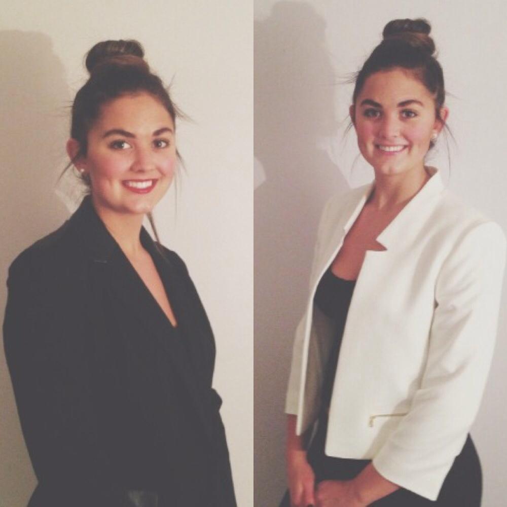 thisRthatapp's tweet photo. Which blazer should @_shelbyolson wear for her pitch tomorrow?! Help her decide using #thisRthat app! ❓❔❓❔ http://t.co/mC6SJckyjD
