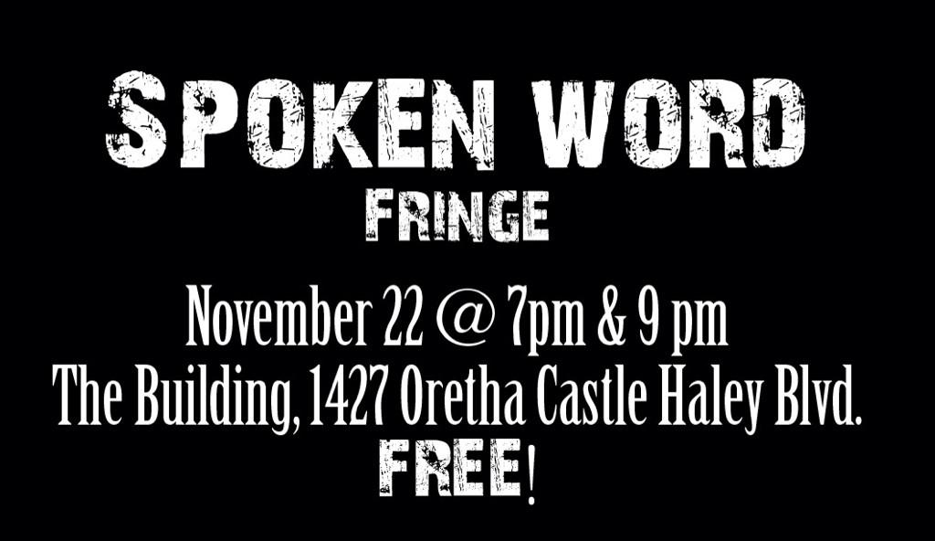 Join us for the FREE spoken word event is happening tonight at 7 and 9 pm at 1427 OC Haley!!