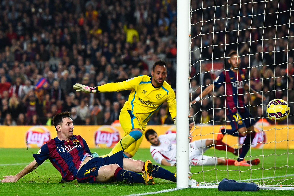 FIFAcom's tweet photo. ICYMI: Messi made history in @LaLiga last night - http://t.co/pLU85Nxazd http://t.co/aL7BLzGTOk