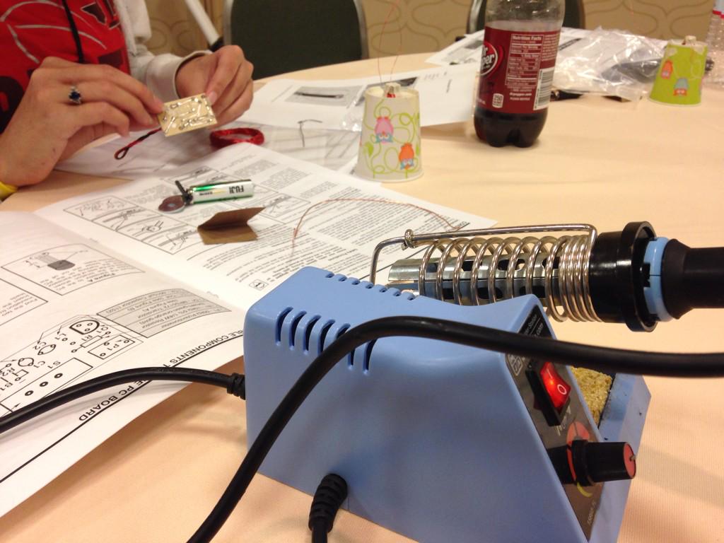 GresesPerez's tweet photo. Metal detector, dancing wire and paper cup headphones #CAST #cast2014 #STEM #science @jess_malloy @ConnieRM0106 http://t.co/ep7pbQ1inG