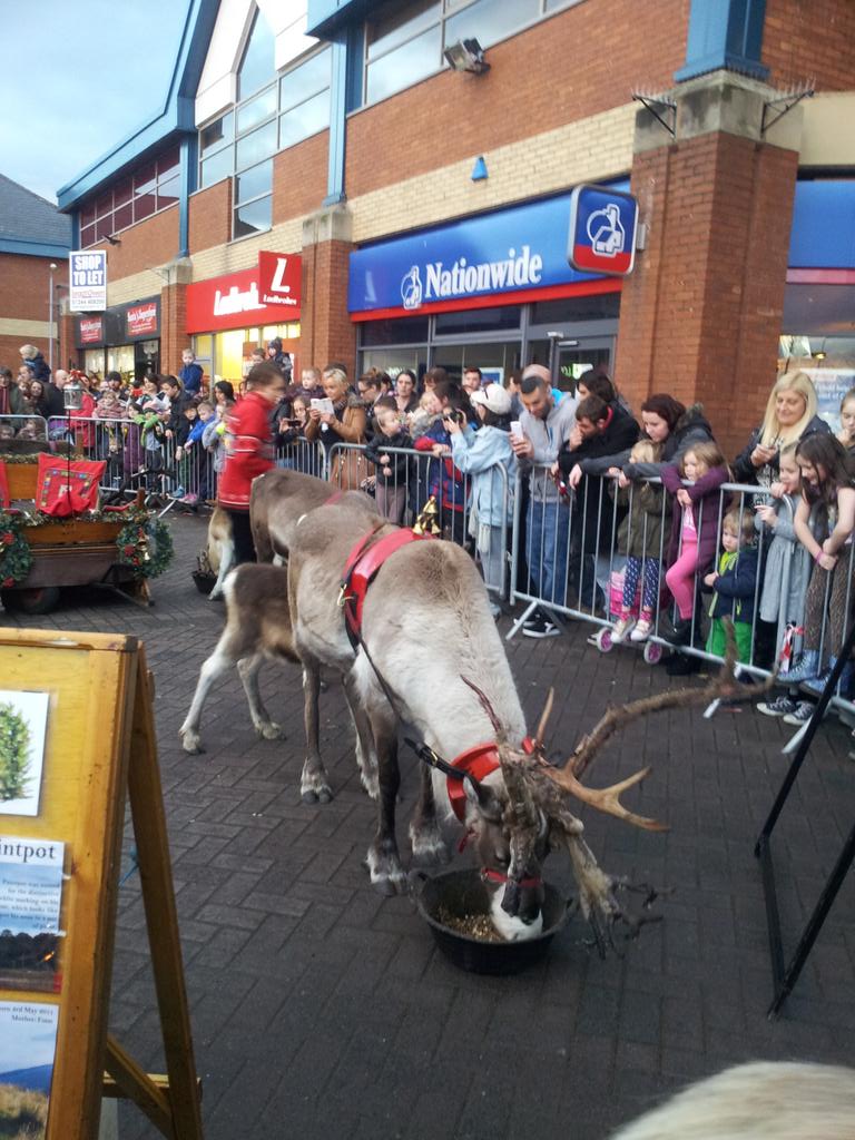 Been to c father christmas n his reindeers wi the kids 2day.bin a lovely day x