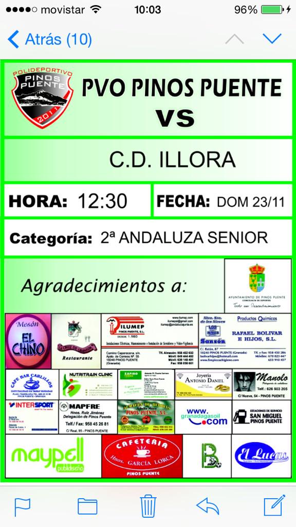 PVOPINOSPUENTE's tweet photo. Mañana a partir de las 12:30, CDP PINOS PUENTE-CD ILLORA. Gran deebi regional. JUNTOS PODEMOS, OS ESPERAMOS... http://t.co/cfp1YpSYIm