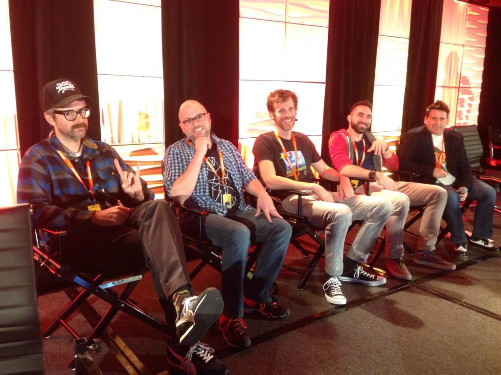 NickAnimation's tweet photo. These guyssss. Almost showtime! #JRyan #CHGreenblatt #SteveBorst &amp; #GaryDoodles #CTNX #CTNeXpo http://t.co/FwcuOkaQXi