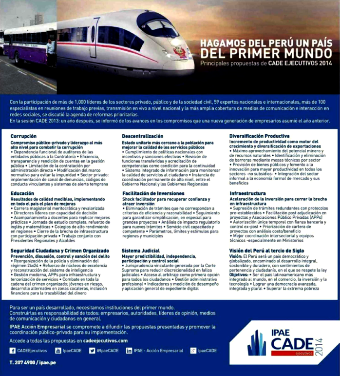 ContraloriaPeru's tweet photo. #CADE2014 promueve propuestas planteadas por el Contralor #FuadKhoury para una efectiva lucha contra la corrupción. http://t.co/qnXxPyMYjE