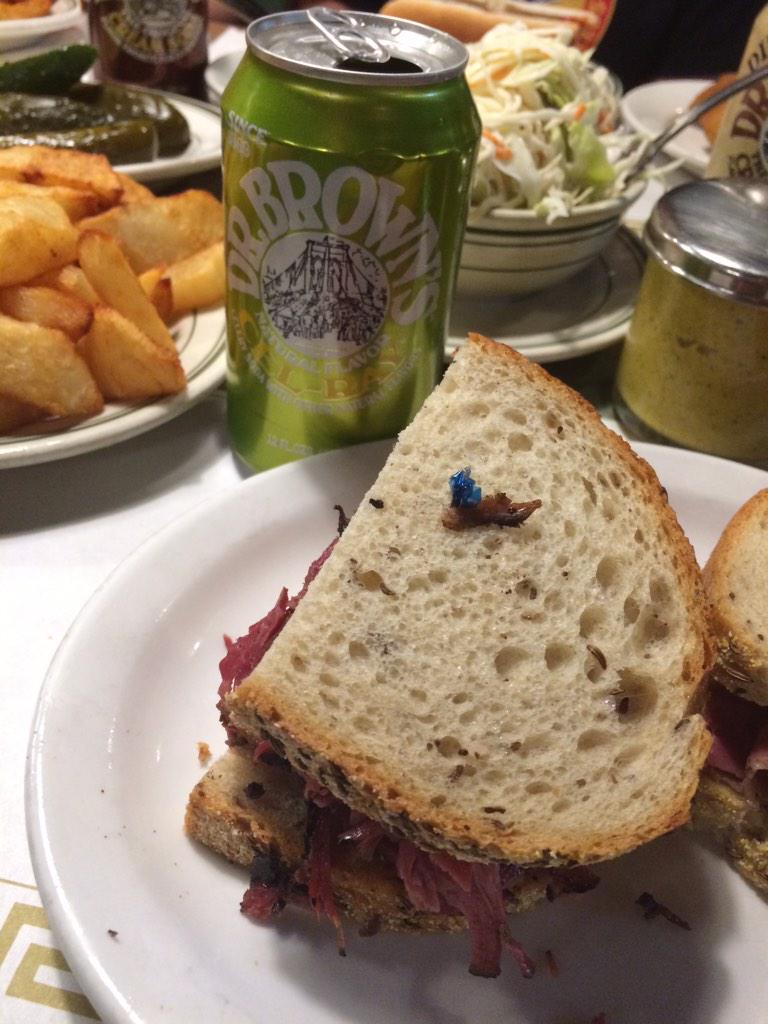 jeremynewberger's tweet photo. Your holiness. #jewish #soulfood #Liebmans #pastrami #knish #celray http://t.co/umMG1Ue28X