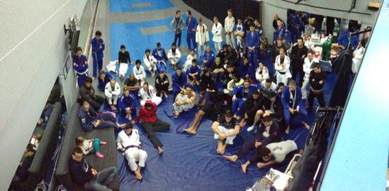GravityBJJ's tweet photo. 7 hrs in. Just watching Metamoris while the mats dry. Let's keep it up. http://t.co/NK1crA6HJa