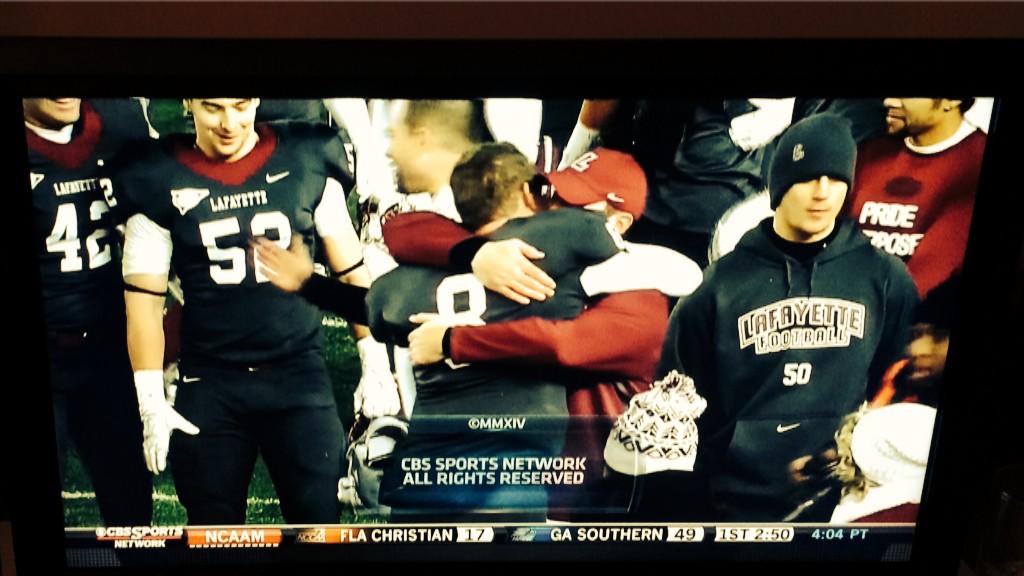 LafayetteWBB's tweet photo. Congrats @LafColFootball #WINNING #150rivalry http://t.co/9rblUfL8ZT