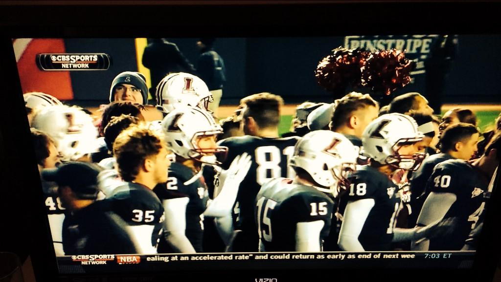 LafayetteWBB's tweet photo. Congrats @LafColFootball #WINNING #150rivalry http://t.co/9rblUfL8ZT