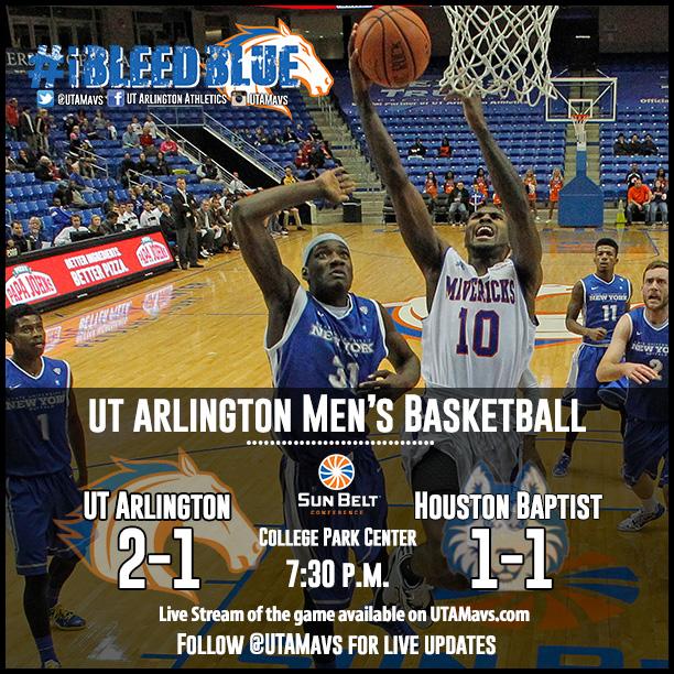 UTAMAVS's tweet photo. MBB: 1 hour until the start of the Mavericks homecoming game against Houston Baptist. #utahc14 #iBleedBlue http://t.co/ubdvCelODz