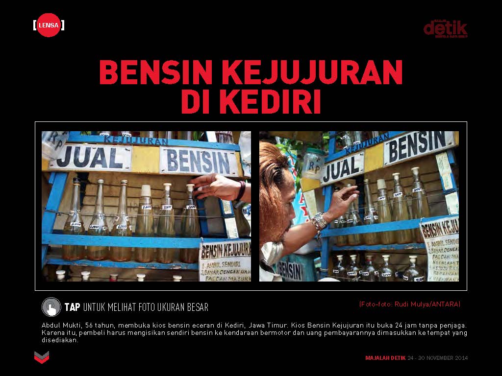 detikcom's tweet image. Di Kediri, ada orang jualan bensin kejujuran @majalah_detik  de.tk/VIky6n