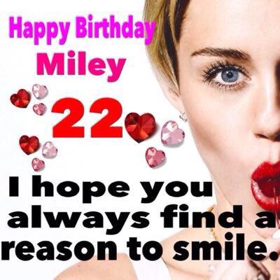 Its our party we can do want we want to 

Miley Happy birthday
Love you    Miley Cyrus 