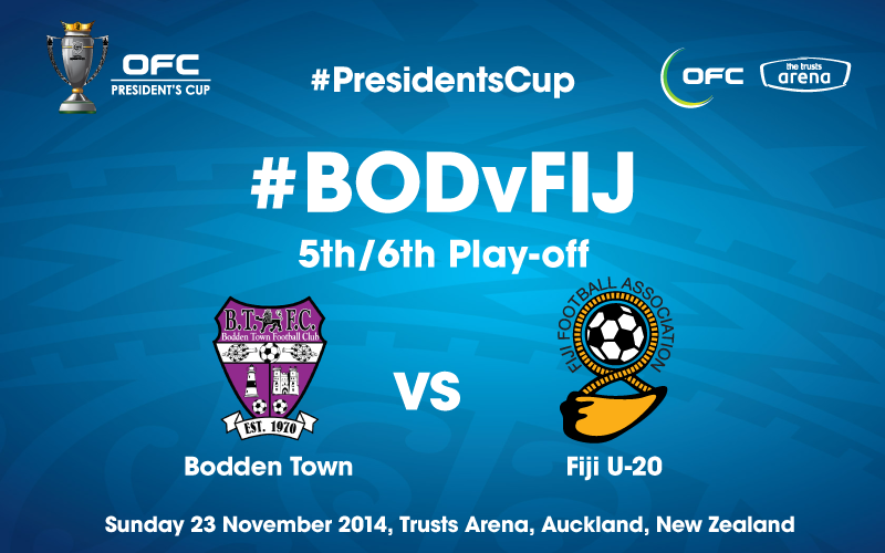 HALF-TIME | Bodden Town 1-0 <a href="/FijiFootball/">Fiji Football</a> U20  - 5th/6th Place - #BODvFIJ #PresidentsCup