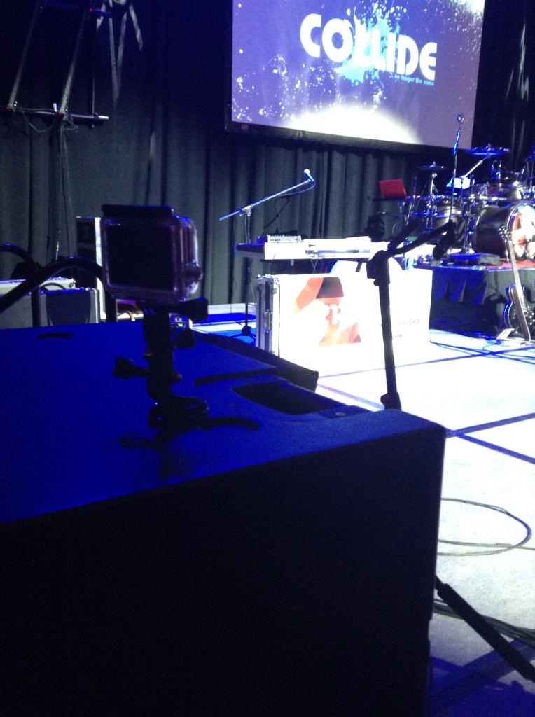 Cahoon_11's tweet image. Thank you to the Band for letting me set my GoPro up on stage for the concert tonight #gopro #CollideNE