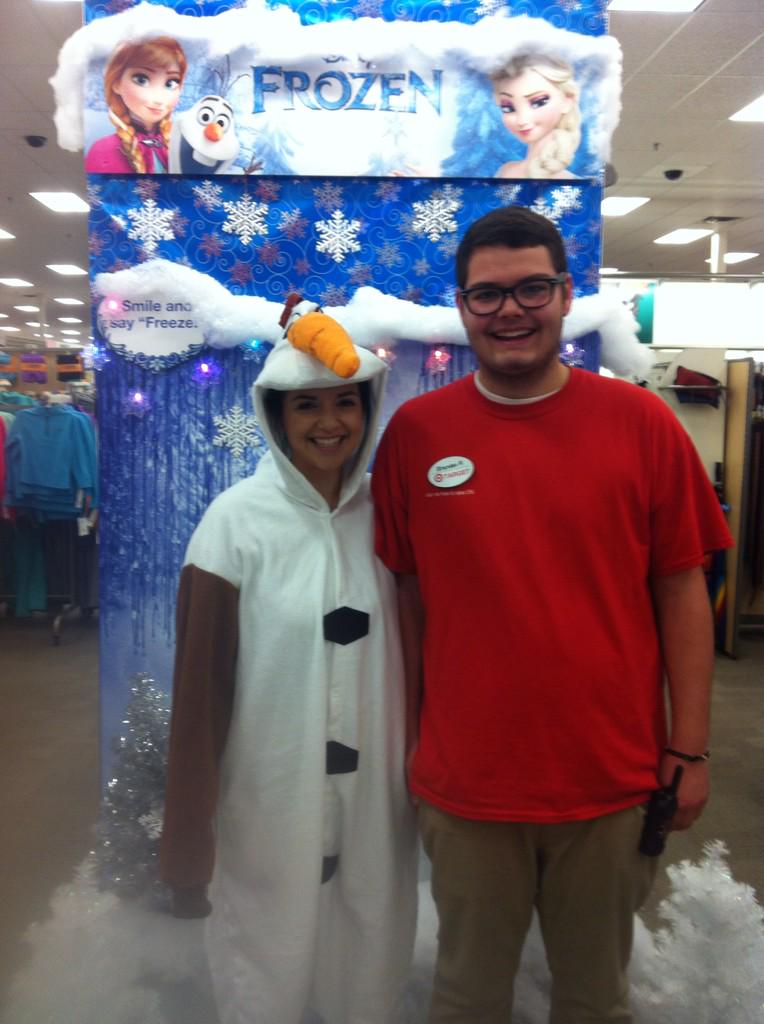 Brandenkreed's tweet photo. I love target #DisneyFrozenatTarget #brandenattarget http://t.co/AhrcLFc5vL