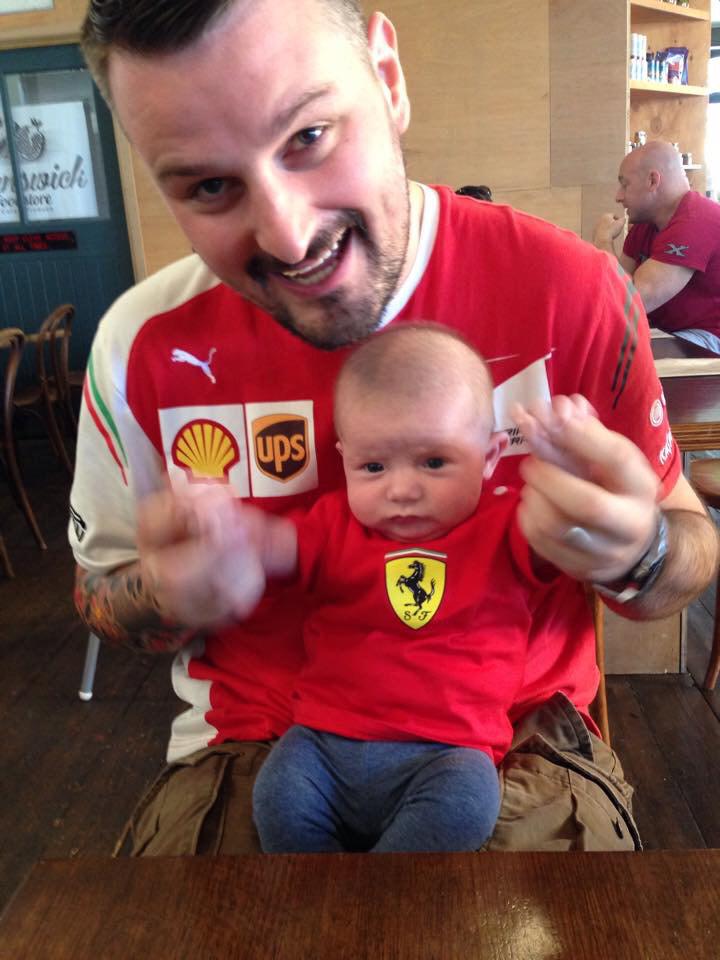 Ferrarikid1's tweet photo. Good morning @ScuderiaFerrari we are both behind u #ForzaFerrari #SFMembers #FerrariABUGP good luck in this last race http://t.co/zavAWj4HHw