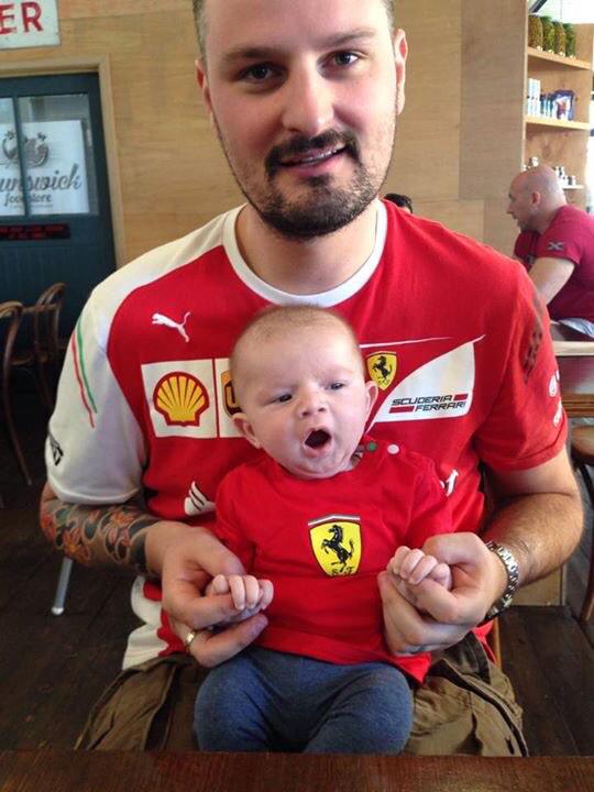 Ferrarikid1's tweet photo. Good morning @ScuderiaFerrari we are both behind u #ForzaFerrari #SFMembers #FerrariABUGP good luck in this last race http://t.co/zavAWj4HHw