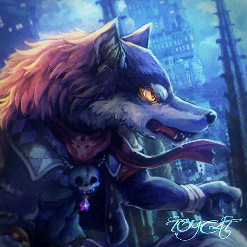 تويتر ｇ على تويتر Gyalaxtoycat 狼男さん素敵かっこいいです 背景の建物も幻想的 ｺﾞｸﾘ