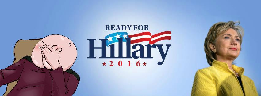 I_Am_Ass's tweet photo. Democrats are #ReadyForHillary! The only hitch is that nobody knows if #Clinton ready &amp; 4 what?http://t.co/ZIc5dLXiOe http://t.co/pGvFuF1YMC