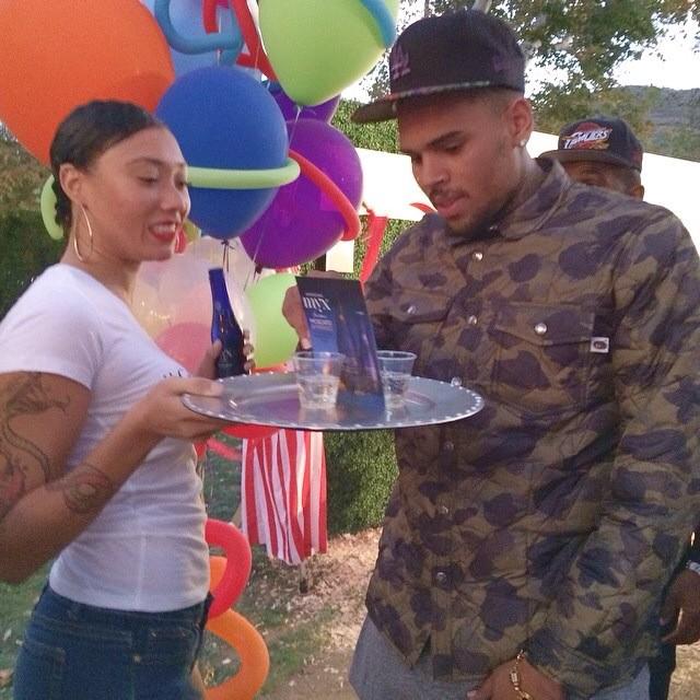 _kingcbrown's tweet photo. Chris at Trey’s 30th Birthday Carnival Celebration today in LA. http://t.co/HTbbfhvlO9