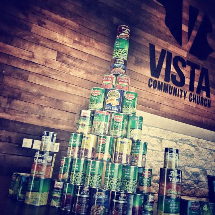 VistaCommunity's tweet photo. And don't forget to bring canned food tomorrow! http://t.co/11JXHdK8KS