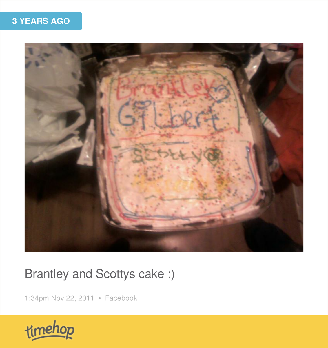 AmandaConnor12's tweet photo. our cake Brittany haha  http://t.co/ntynnLwvj7 http://t.co/dftqfoUqxn