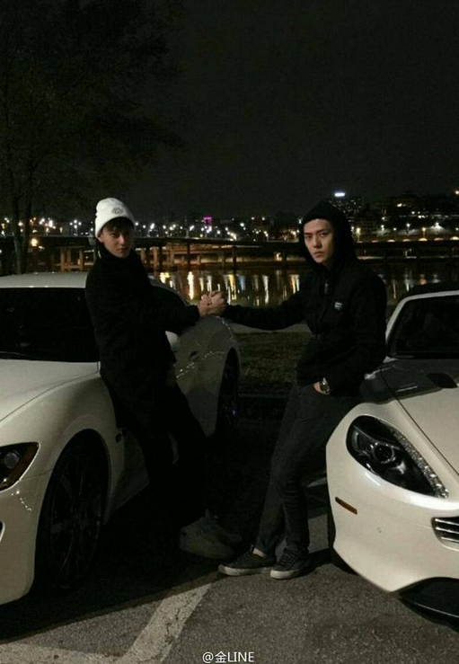 Letoutthewolf's tweet photo. OMG IS THAT SPORTS CAR SEHUN'S? CAN YOU IMAGINE HIM DRIVING IT, IT WOULD BE SO DAMN HOT http://t.co/9D7SL4Ct6E