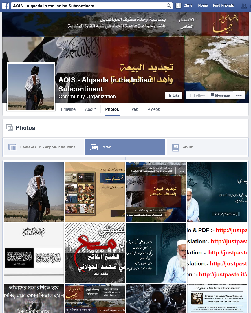 iBRABO_com's tweet photo. #AQIS active on #Facebook and #JustPasteit as it expands social media presence. @BraboCo @TRACterrorism #AQISMedia http://t.co/Vdcq7x0hU3