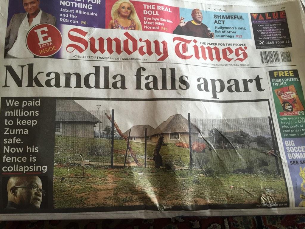 "This is the perfect visual analogy for South Africa and how the ANC is running (!) the country. "