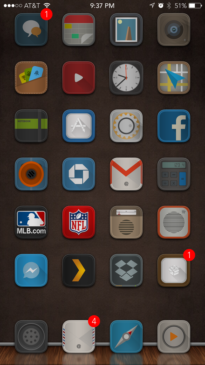 Subywrex's tweet photo. Just installed #M8TIF by @MTK_Des1gn  and @muthemes using the groove icono from Votive.  Lookin pretty good http://t.co/JRjVDVt3Xa