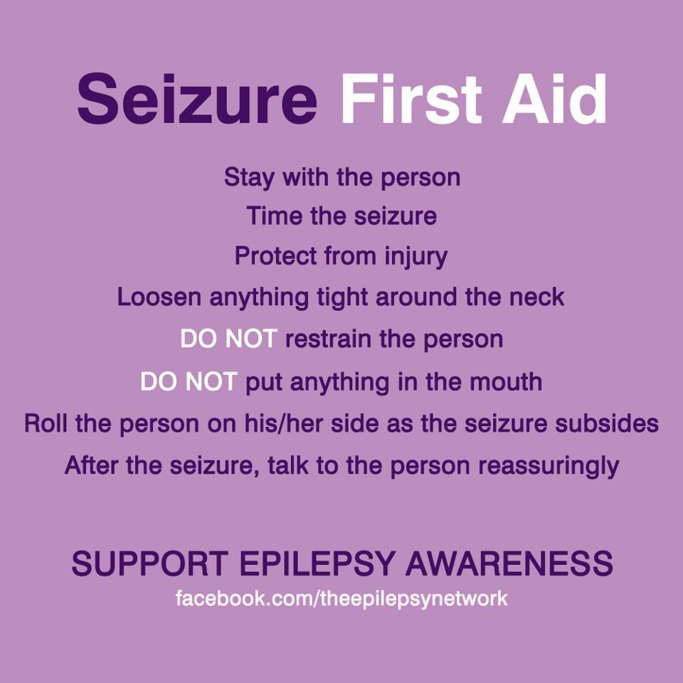 MelissaJoanHart's tweet photo. Seizure first aid, for #EpilepsyAwarenessMonth http://t.co/0u02KnJog7