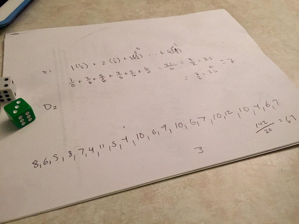 Jhen0629's tweet image. One of the many reasons I love my boyfriend is because we are spending our Saturday night doing probability. #mynerd