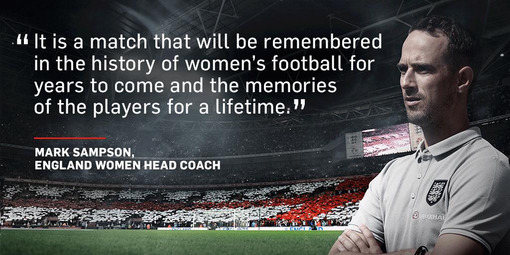 Our Women's head coach <a href="/Mark_Sampson/">Mark Sampson</a> has a message ahead of this afternoon's historic match at <a href="/wembleystadium/">Wembley Stadium</a>
