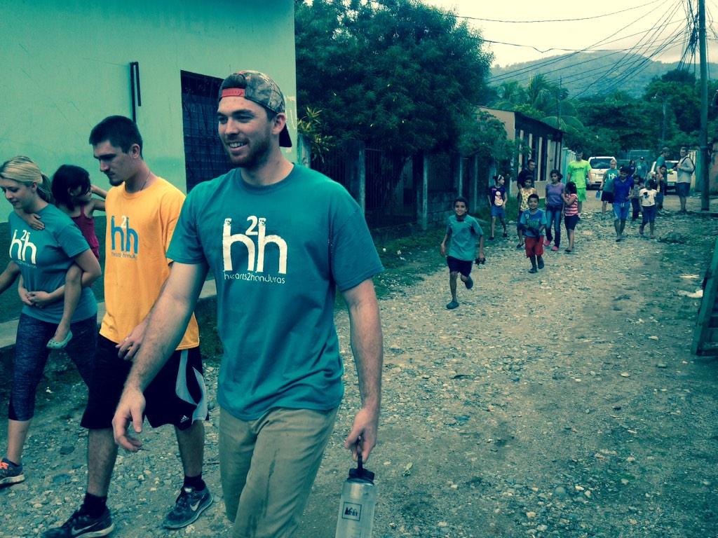 ICONbaseball's tweet photo. @J_Squadd21 @Heandog8 @ZacharyCgreen lead the way from the work site to the soccer field. #Mission2014 http://t.co/xqSIXv4XTB