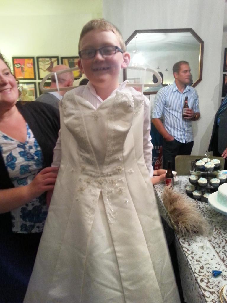 munkaysteve's tweet photo. My son's favourite wedding dress @Honeybombbridal http://t.co/gP7N7lz9n8