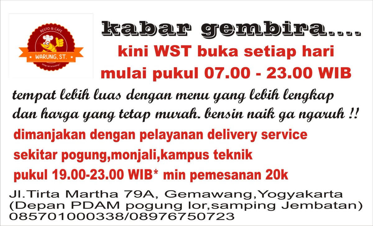 warungST's tweet photo. yuk ah mampir dan rasakan perbedaan --> http://t.co/6ruohTU2ad