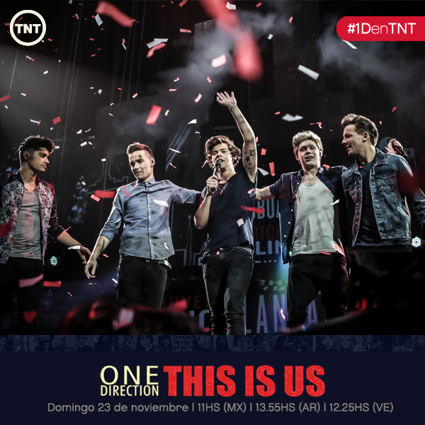 TNTLA's tweet photo. ¡Feliz Día #directioners! Festejamos junto a @OneDirection con "This is us" y por la noche en los #AMAsTNT | #1DenTNT http://t.co/xYDG3g9S5M