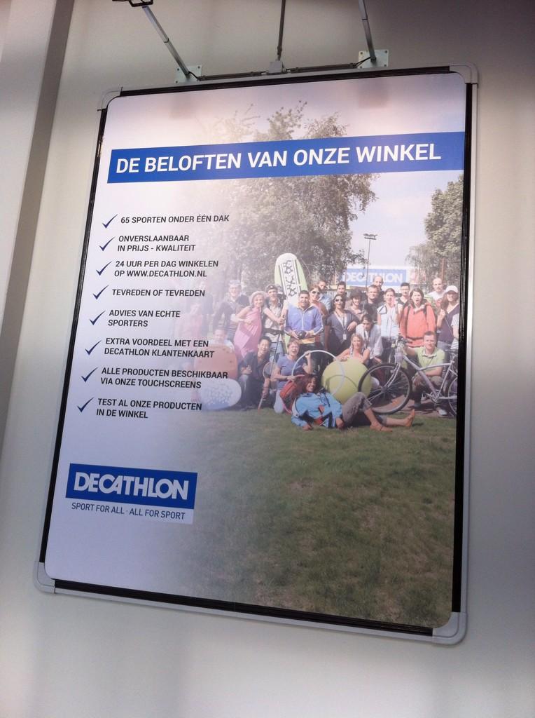 ArjanneVanDorp's tweet image. Duidelijke klantbeloftes van de nieuwste aanwinst op Winkelpark de Centrale 058. #trafficgenerator #Decathlon