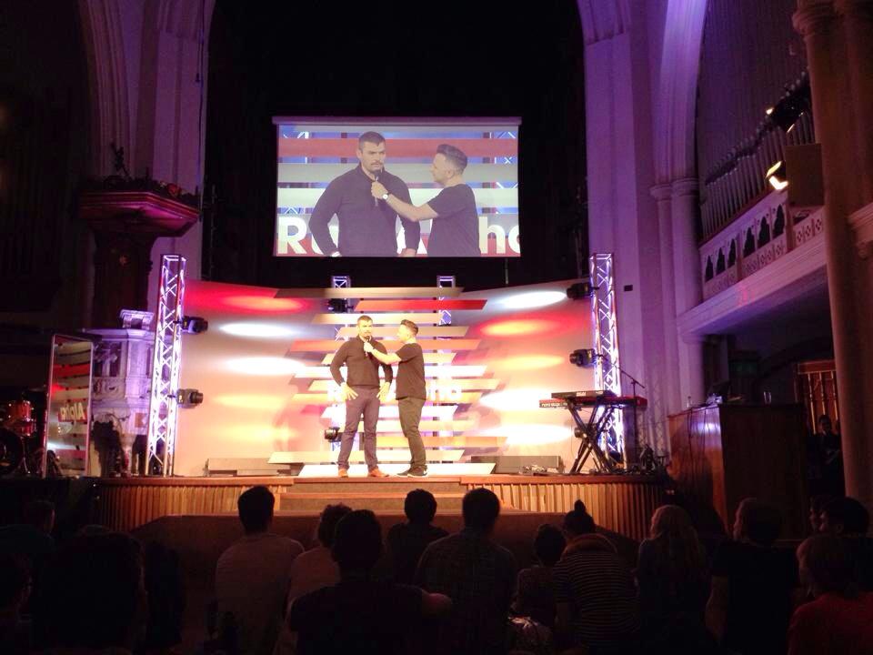 SmithAdie's tweet photo. Being interviewed by @AlGordonTV for @alphacourse yesterday at HTB
#RunAlpha14 http://t.co/yrndEgOyq5