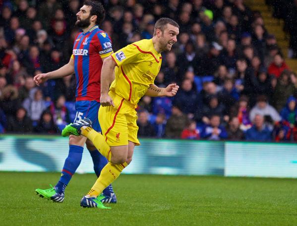LFCIndonesia's tweet photo. FOTO #LFCIndonesia: Momen dimana Rickie Lambert cetak gol pertamanya untuk #LFC http://t.co/R9y5FRD5dE http://t.co/b7YVzpGPYu