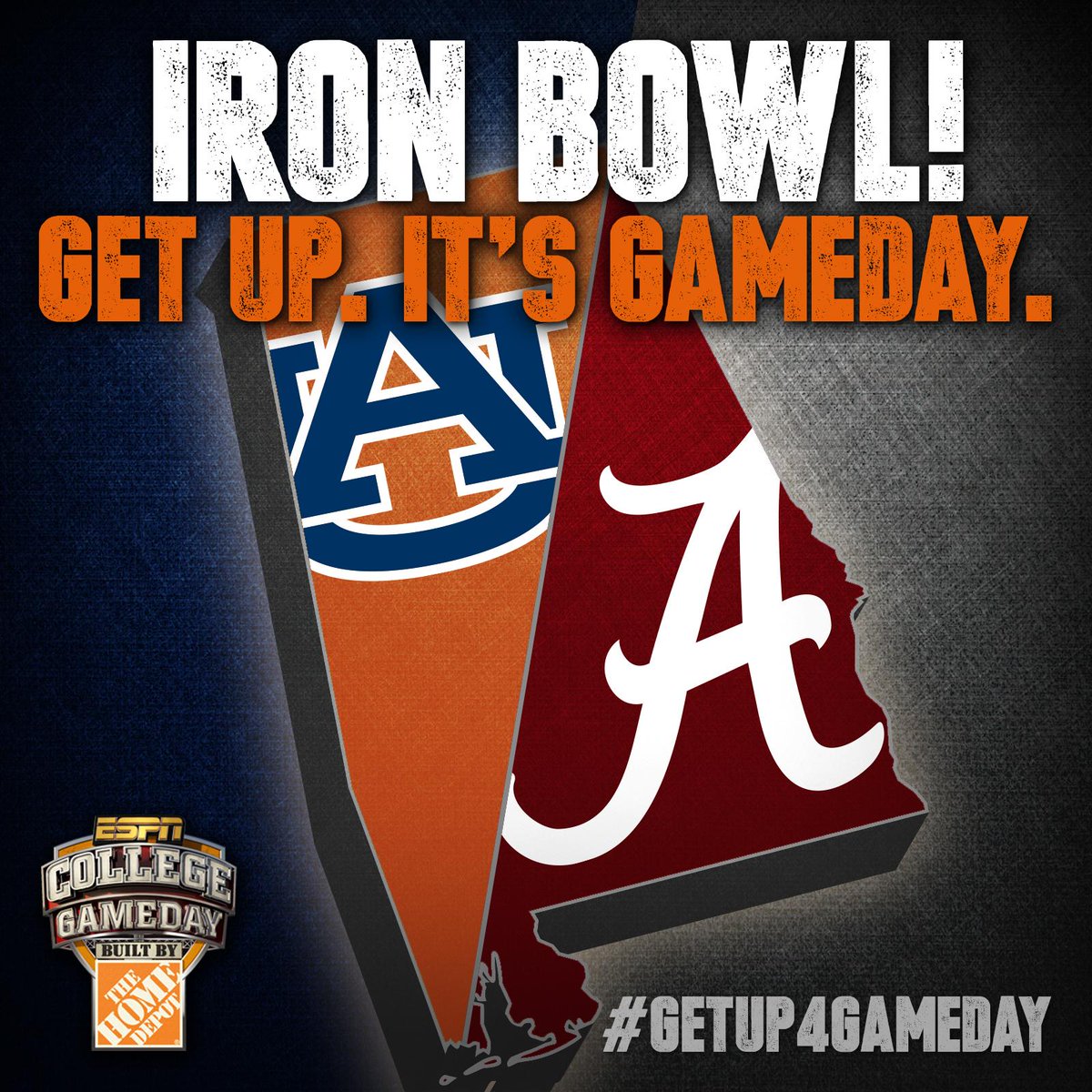 CollegeGameDay's tweet photo. #Breaking: GameDay is heading to Tuscaloosa for the #IronBowl! #GetUp4GameDay http://t.co/4LjExavJoH