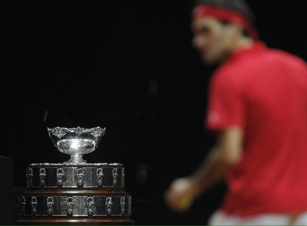 MatchTenis's tweet photo. Leyenda: Roger Federer ganó el último gran título que no tenía en su vitrina. El suizo suma 17 GS, 23 M-1000 y 1 CD. http://t.co/KKfJHHa5VO