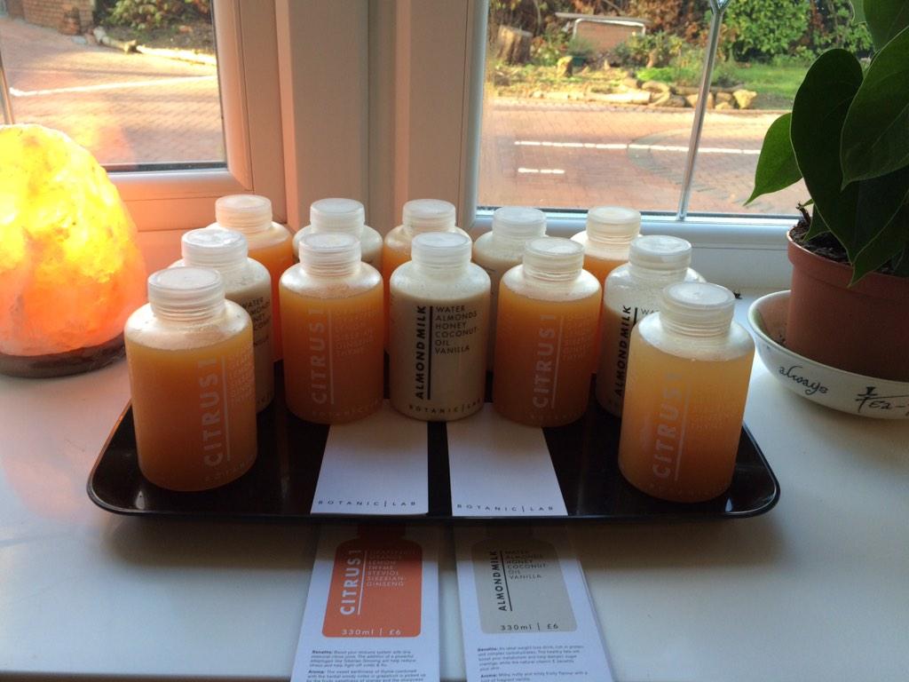 Juice time at <a href="/Halebarnshouse/">Halebarnshouse</a> with #botaniclabjuice