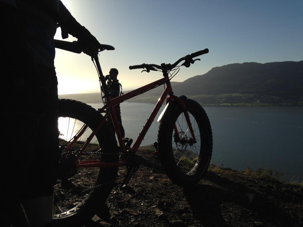 NormsBikes's tweet photo. Fatbike around red loop of Rostrevor trails:) http://t.co/YgGOTcekF1