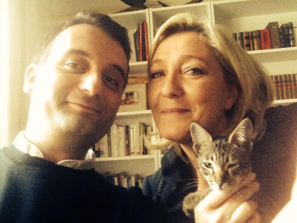 Photo Philippot Le Pen chat
