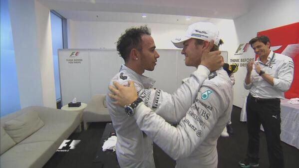 MercedesAMGF1's tweet photo. .@nico_rosberg: "All in all Lewis deserved to win the Championship" Absolute #Respect #F1 #AbuDhabiGP #DesertDuel http://t.co/S4hPyawJHP