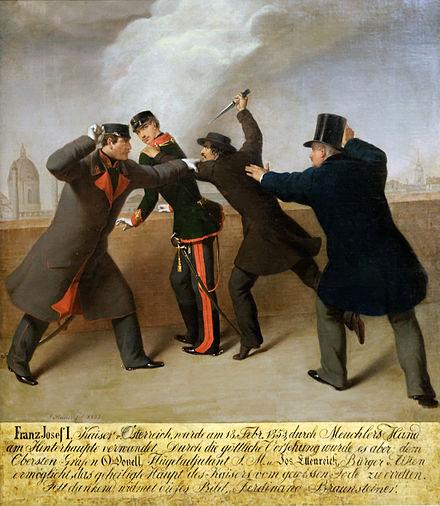 On 18 February 1853, Franz Joseph survived an assassination attempt by Hungarian nationalist János Libényi.