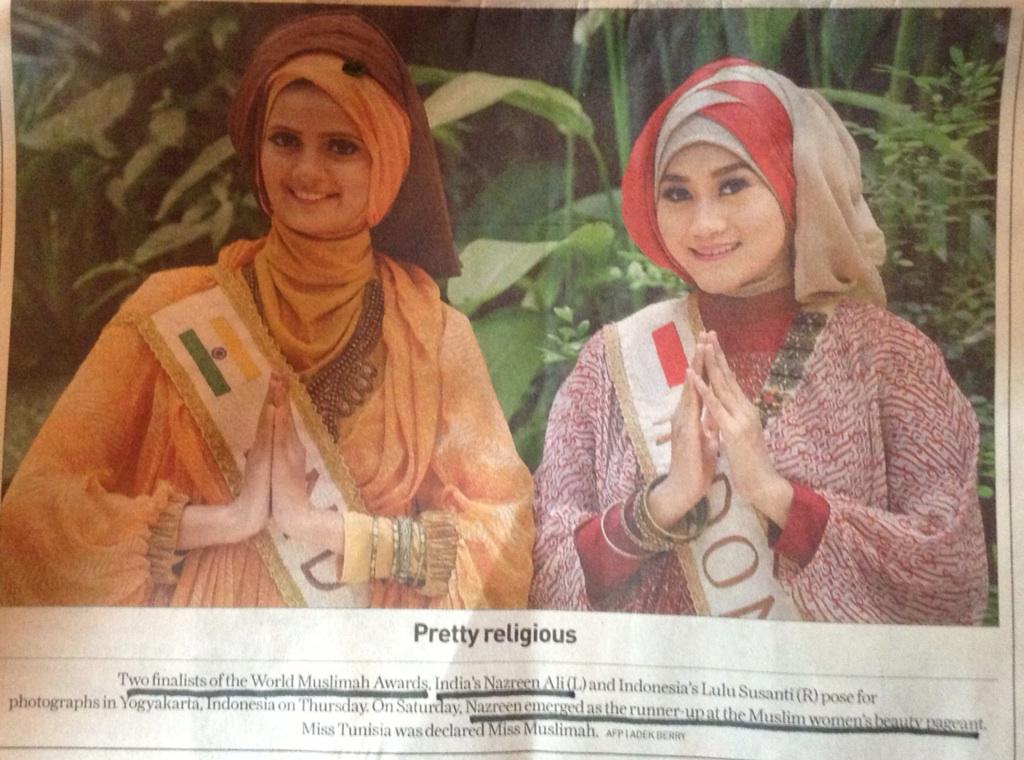 If u missed it. Here is a Pic of finalists of the #WorldMuslimahAwards. India's Nasreen Ali was a runner-up