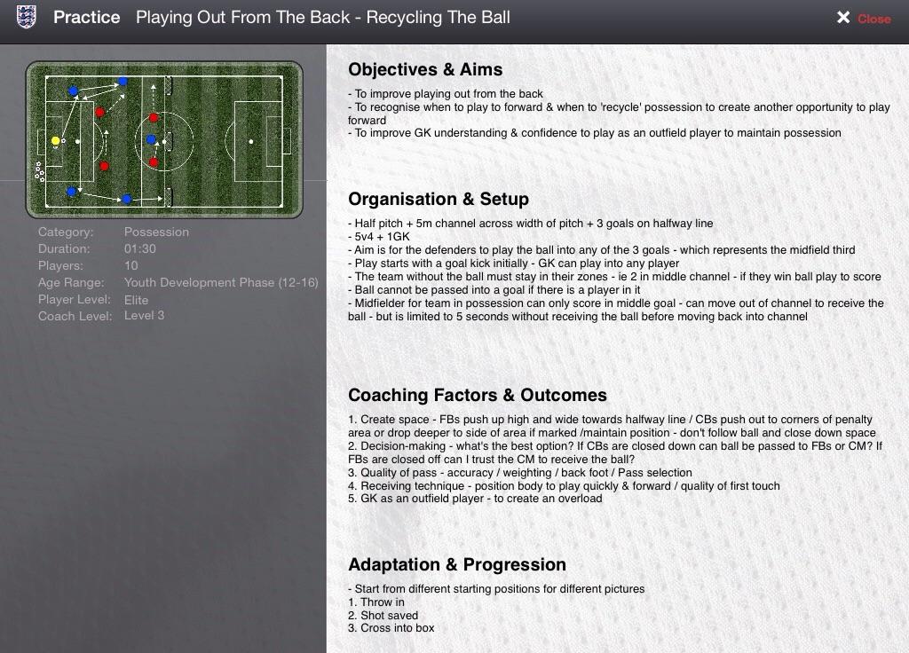 SD_Coaching's tweet photo. Playing out from the Back - practice developed with @FACoachsApp - plsRT @CoachingFamily @coachingbadges @The_FCL http://t.co/TmJuM9dhOu