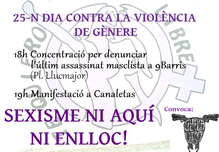 GuerrillUterina's tweet photo. Dimarts 25N concentració a les 18:00h a LLucmajor! i després baixarem juntes a Pl Catalunya! Juntes ho podem tot! http://t.co/z5vGQ2QoUZ
